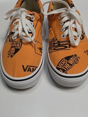 Vans Era 'Logo Mix' Tangerine Orange Black Low Top Sneakers - Size 7.5